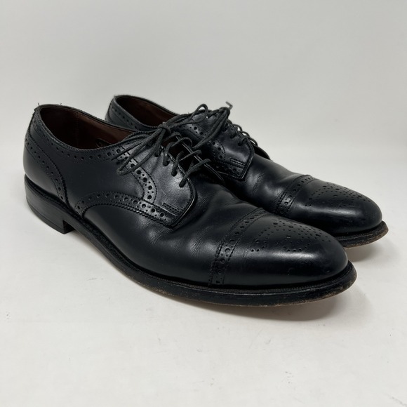 Allen Edmonds Men's Size 9.5 AAA Sanford Dress Shoes Cap Toe Derby Oxford Black